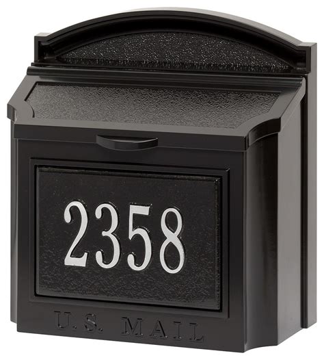 house around metal mailbox|house mounted mailboxes for residences.